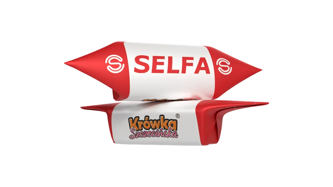 Krówki firmowe z logo SELFA Grzejnictwo Elektryczne — gadżet reklamowy